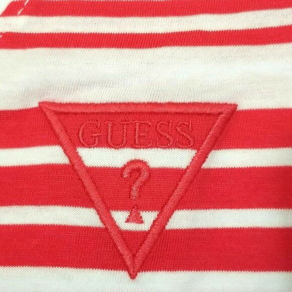 Guess Women's‎ V-neck Top Short Sleeve Logo Tee New - Picture 4 of 6